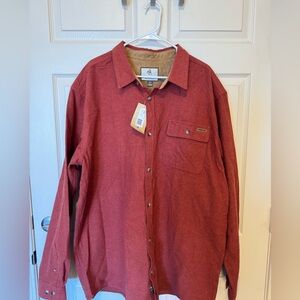 BRAND NEW WITH TAGS Legendary Whitetails burnt red-orange shirt jacket size 2XLT
